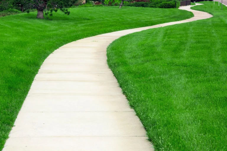 long and winding concrete sidewalk in mooresville, nc