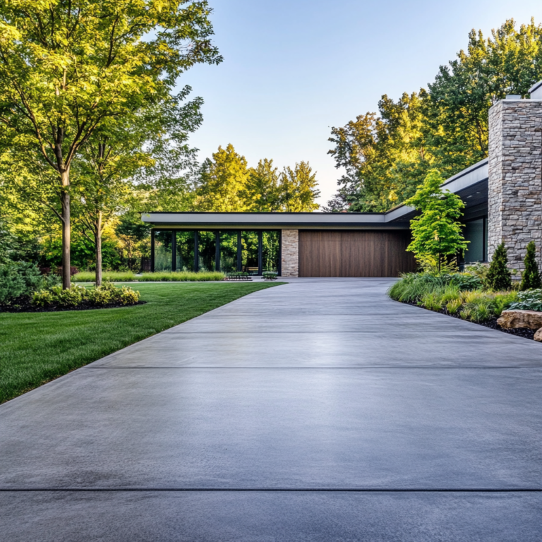 smooth concrete driveway mooresville nc